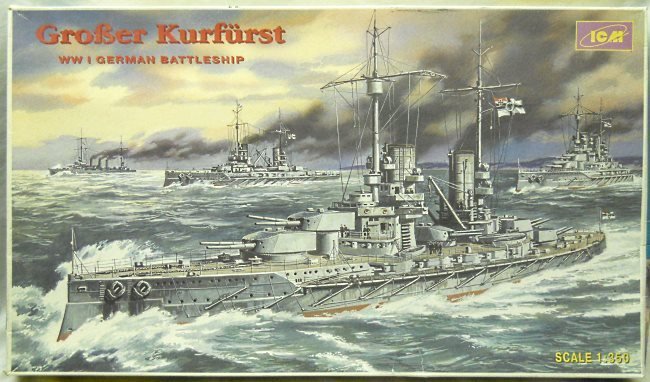 ICM 1/350 Grosser Kurfurst German WWI Battleship, S002 plastic model kit